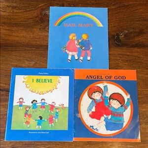 3 Piera Paltro Softcover Children’s Kids Faith Vintage Picture Book Set